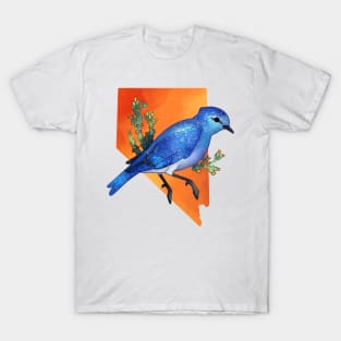 Nevada Mountain Bluebird and Sagebrush T-Shirt